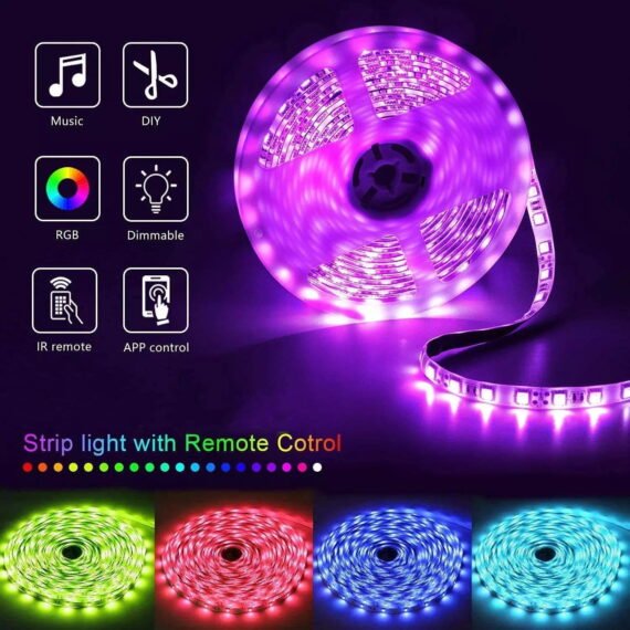 LED Strip Light RGB 5050 SMD 2835 Flexible Waterproof Ribbon DIY Led Light Strip RGB Tape Diode Bluetooth Wifi Controller Power