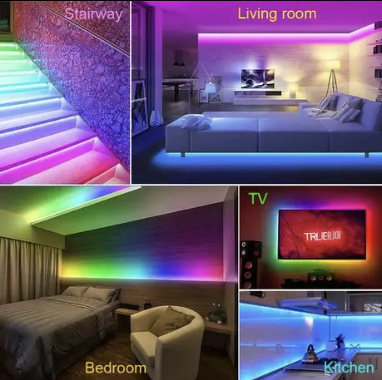 LED Strip Light RGB 5050 SMD 2835 Flexible Waterproof Ribbon DIY Led Light Strip RGB Tape Diode Bluetooth Wifi Controller Power - Image 7