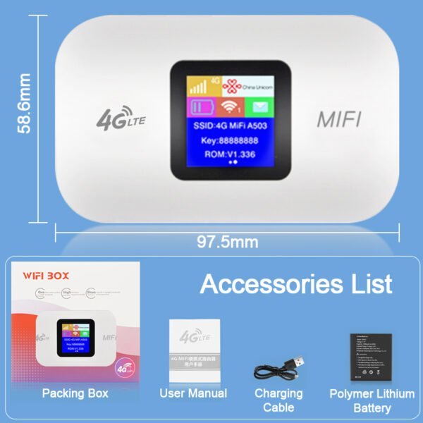 4G Lte Router Wireless Wifi Portable Modem Mini Outdoor Hotspot Pocket Mifi 150mbps Sim Card Slot Repeater 3000mah