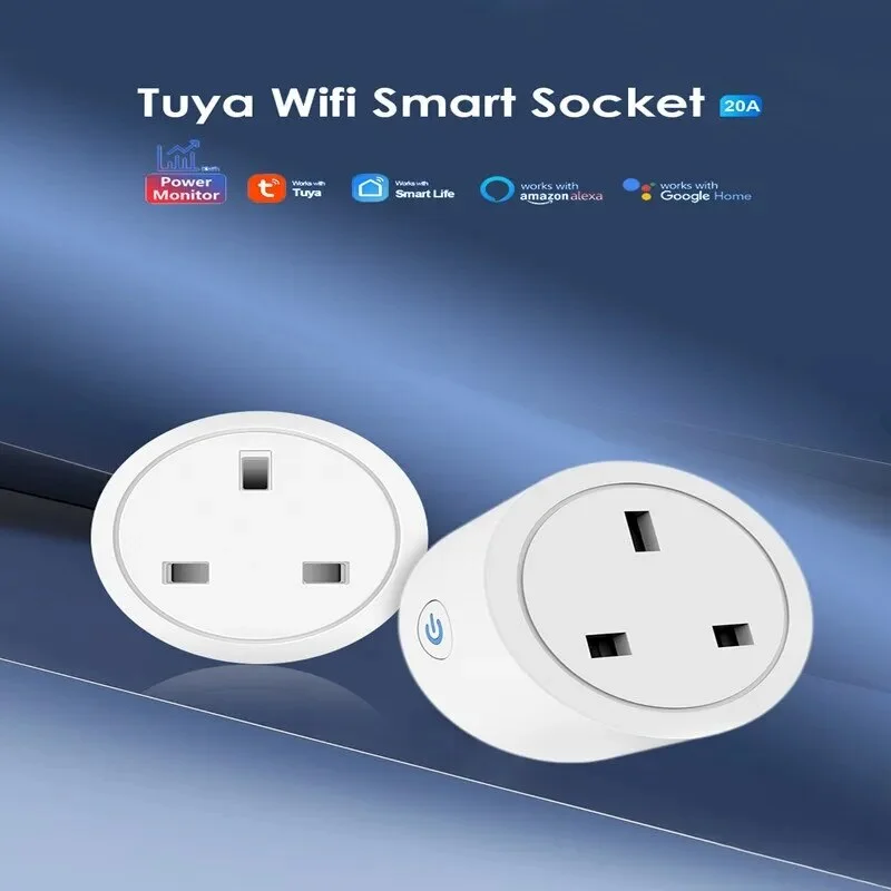 UK Plug TUYA WIFI Smart Socket With Power Monitor Voice Control Timing Home Power Socket Work with Alexa Google - Image 4