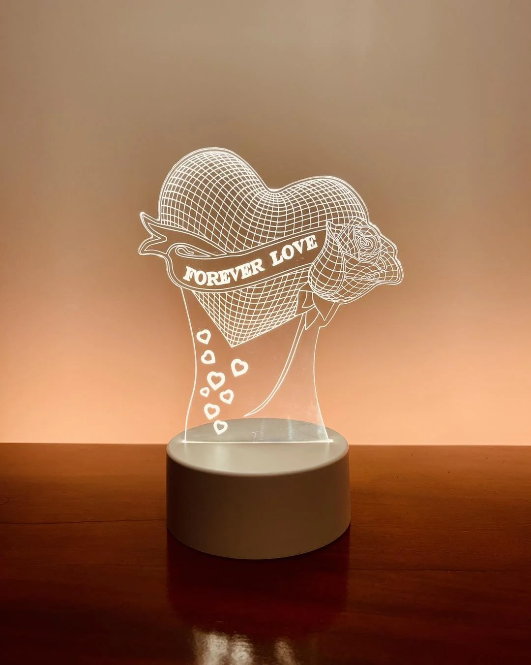 Romantic Love 3D Acrylic Led Lamp for Home Children's Night Light Table Lamp Birthday Party Decor Valentine's Day Bedside Lamp - Image 4