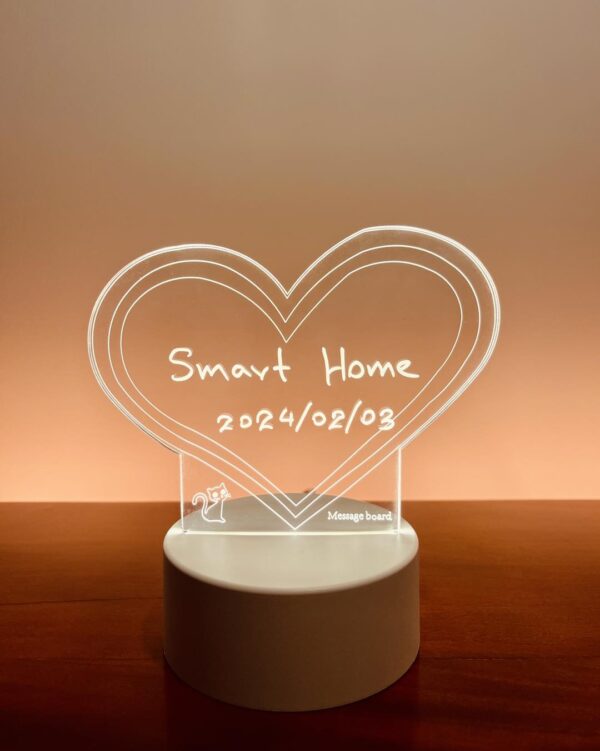 Romantic Love 3D Acrylic Led Lamp for Home Children's Night Light Table Lamp Birthday Party Decor Valentine's Day Bedside Lamp - Image 7