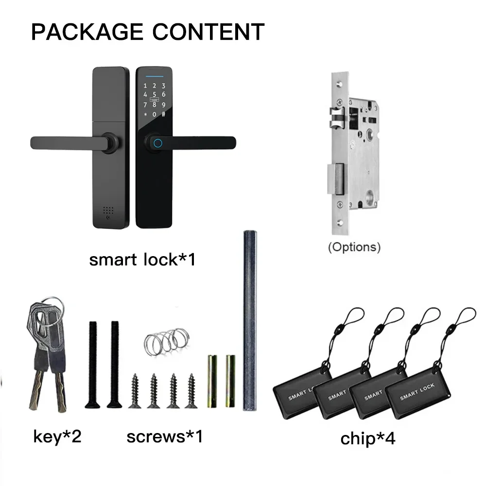 Tuya WIFI Electronic Lock Smart Door Lock Keyless Unlock with Password Biometric Fingerprint Lock Tuya APP Remote Unlock - Image 10