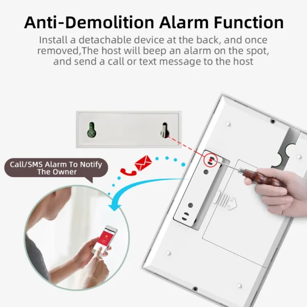 PGST PG107 Tuya Alarm System 4.3 inch Screen WIFI GSM GPRS Burglar Home Security With PIR Motion Sensor Fire Smoke Detector