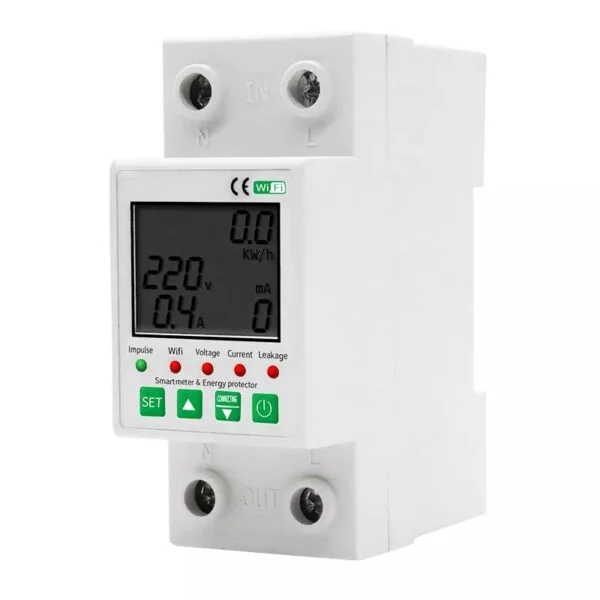 Smart life Display Adjustable Over Voltage Current and Under Voltage Protective Device Protector Relay 63A tuya app - Image 5