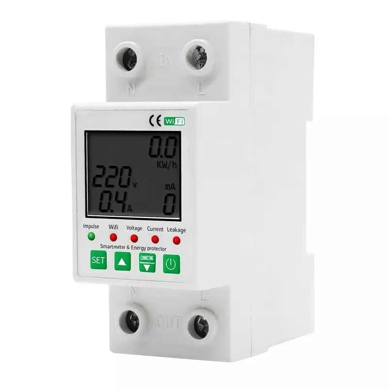 Smart life Display Adjustable Over Voltage Current and Under Voltage Protective Device Protector Relay 63A tuya app - Image 5