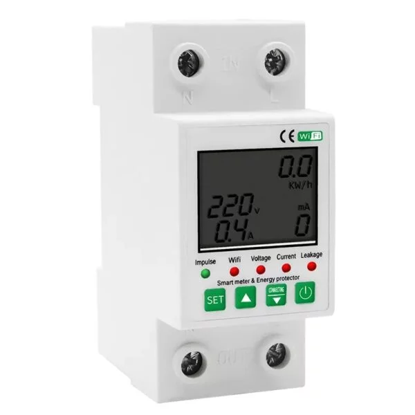 Smart life Display Adjustable Over Voltage Current and Under Voltage Protective Device Protector Relay 63A tuya app - Image 6