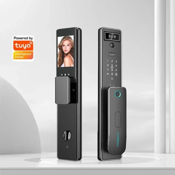 High Quality 3D Face Recognition Digital Door Lock Waterproof Tuya Wifi Bluetooth Locks Fingerprint Smart Door Locks - Image 3