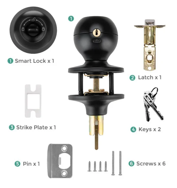 Tuya Biometric Fingerprint Smart Door Lock Electronic Lock Keyless Security Door Entry Home House Apartment - Image 4