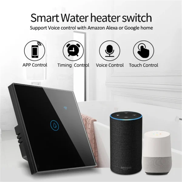 Tuya Smart Wifi Water Heater Boiler Touch Switch 220V Air Conditioner Light Timing EU for Alexa Google Home 20A/40A Switches - Image 4