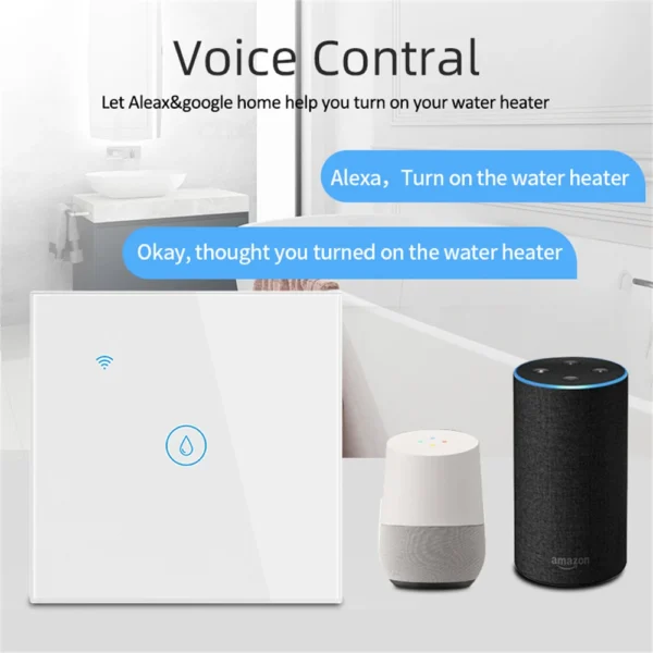 Tuya Smart Wifi Water Heater Boiler Touch Switch 220V Air Conditioner Light Timing EU for Alexa Google Home 20A/40A Switches - Image 2
