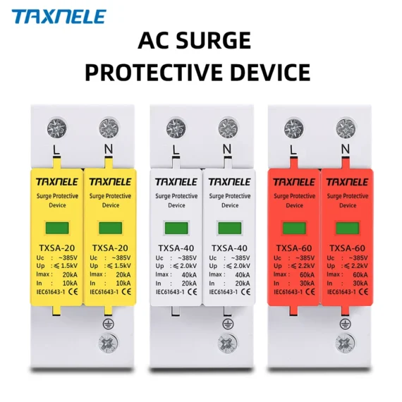 AC SPD 2P 275V 40KA House Lightning Surge Protector protection Protective Low-voltage Arrester Device