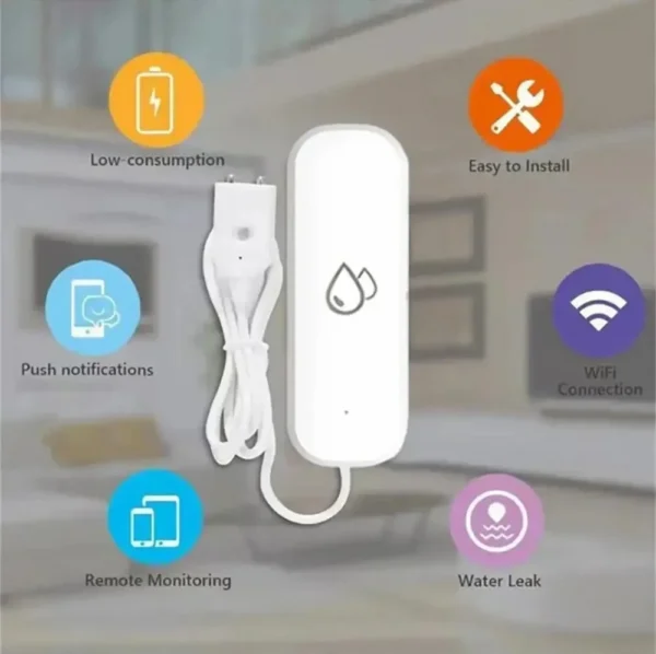 Tuya Smart WIFI Zigbee Water Leakage Sensor Alarm Water Detector Flood Leakage Sensor APP Remote Control Security Alarm System - Image 3