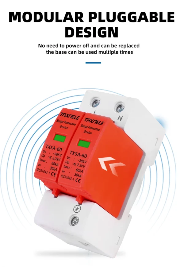 AC SPD 2P 275V 40KA House Lightning Surge Protector protection Protective Low-voltage Arrester Device - Image 6