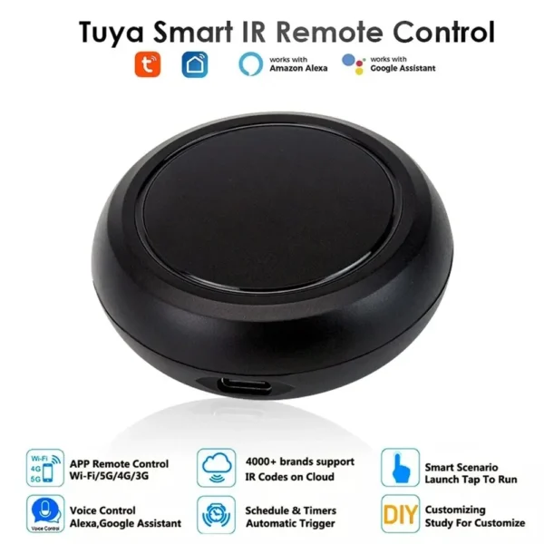 Smart Wifi IR Universal Remote Control With Tuya Smart Life APP Voice Control Infrared Remote Controller