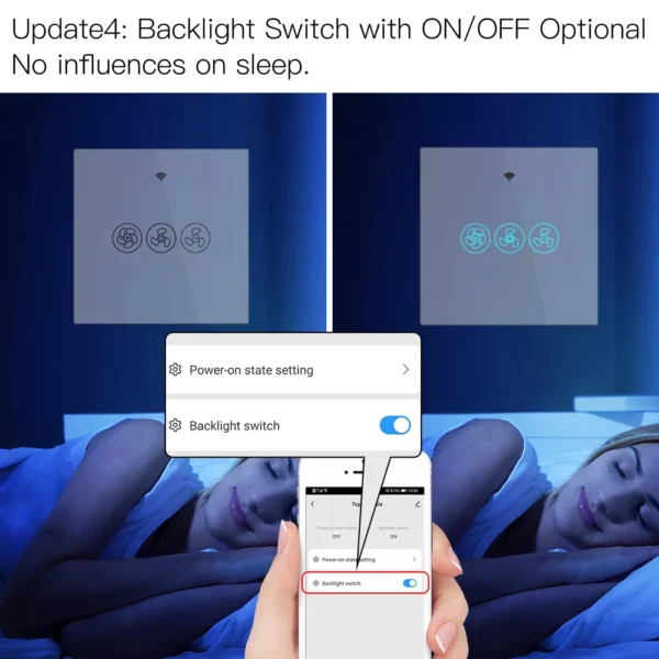 WiFi RF433 Smart Ceiling Fan Switch Smart Life/Tuya App Works with Alexa and Google - Image 5
