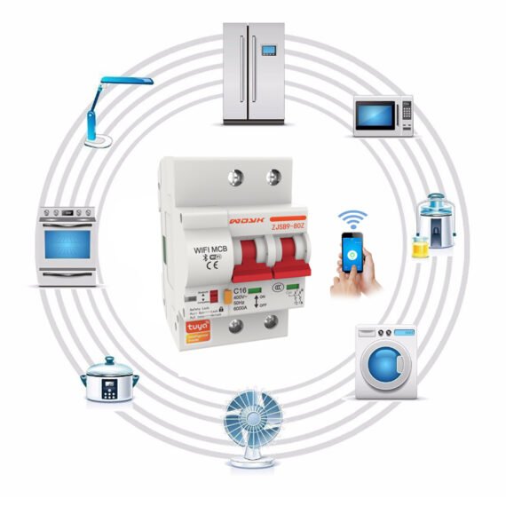 Tuya Smart Life 1 2 3 4 Phase Din Rail WIFI Circuit Breaker Switch,MCB Recloser,Overload Short Circuit Protection,Alexa Remote